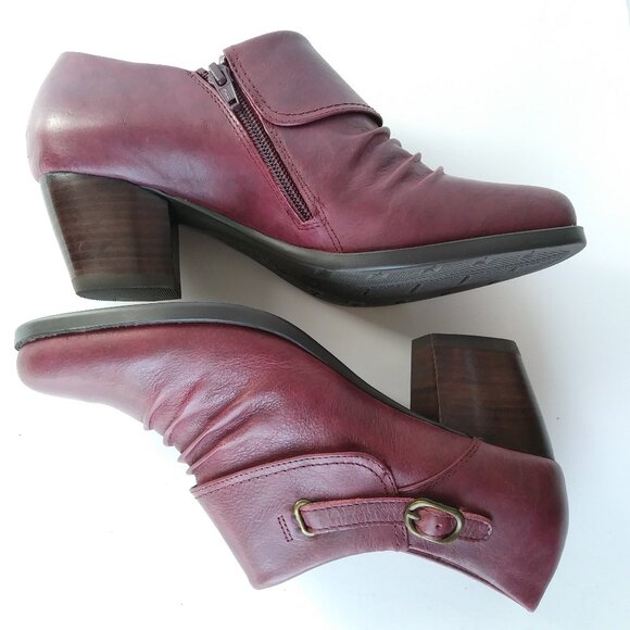 Pure Sole "Rowdy" Red Wine Leather Shootie Bootie- 8.5M - Picture 2 of 8